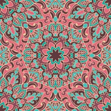 Pattern of mandalas. Stock Illustration