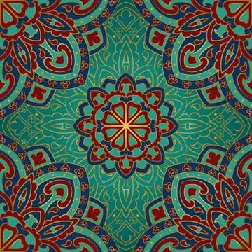Pattern of mandalas for textile. Stock Illustration