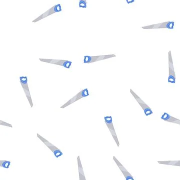 Pattern manual saw hand cartoon vector Stock Illustration