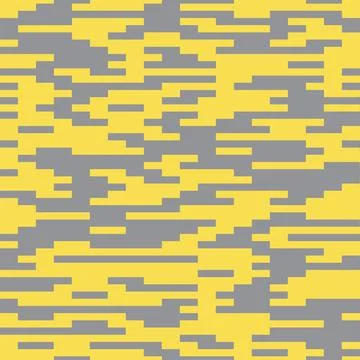 Pattern of many bricks squares of ultimate gray and illumination yellow colors Stock Illustration
