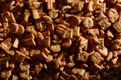 Pattern of many cracker letters Stock Photos