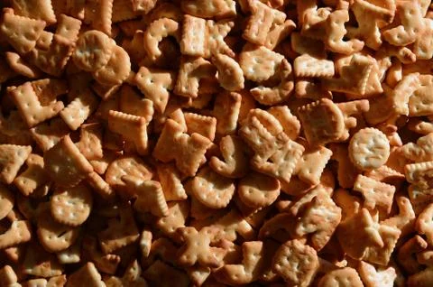 Pattern of many cracker letters Stock Photos