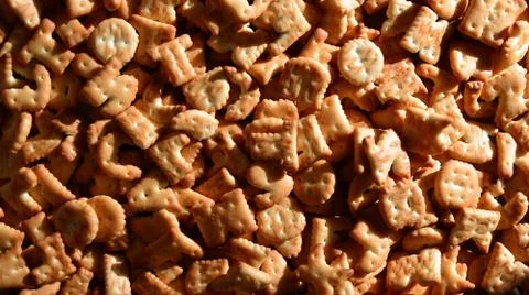 Pattern of many cracker letters Stock Photos