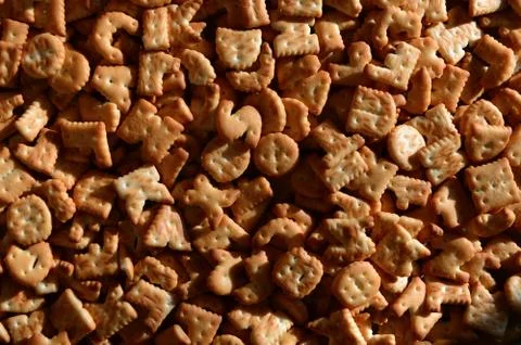 Pattern of many cracker letters Stock Photos