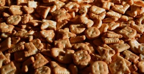Pattern of many cracker letters Stock Photos