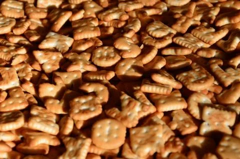 Pattern of many cracker letters Stock Photos