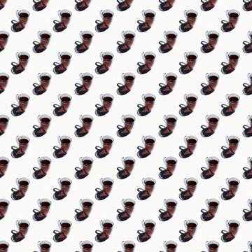 Pattern with many glasses of tea Stock Illustration