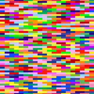 Pattern of many multi-colored bricks of bright colors vector illustration Stock Illustration