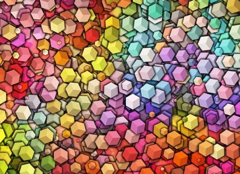 Pattern from many multicolored cubes Illustrazione stock