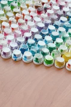 A pattern from a many nozzles from a paint sprayer for drawing graffiti, smea Stock Photos