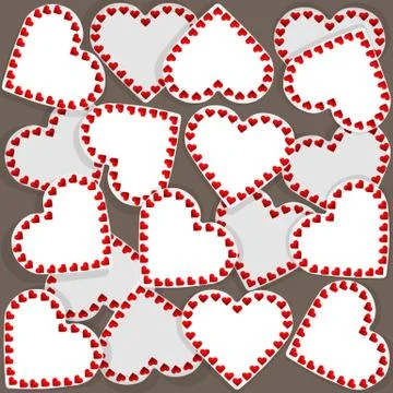 Pattern with many small hearts Stock Illustration