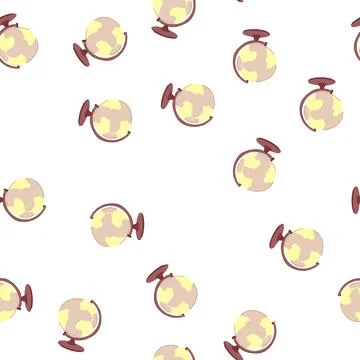 Pattern map globe cartoon vector 스톡 일러스트