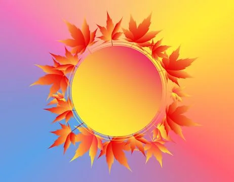 Pattern of maple leaves. Place for advertising, announcements. illustration Stock Illustration