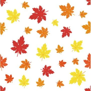 Pattern with maples leaves Stock Illustration