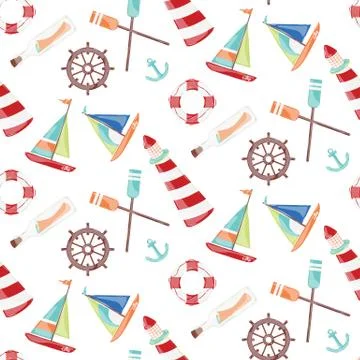Pattern marine Stock Illustration