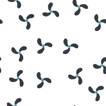Pattern marine propeller cartoon vector 库存插图
