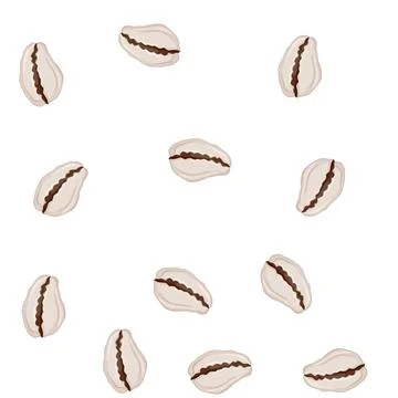 Pattern marine sea shell cartoon vector Illustrazione stock