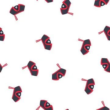 Pattern maritime pirate hat cartoon vector Illustrazione stock