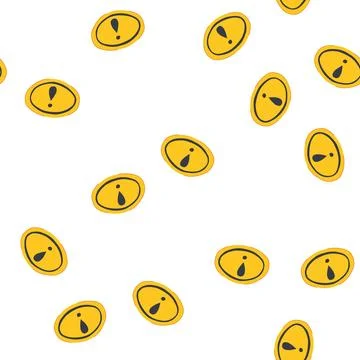 Pattern mark yellow warning sign cartoon vector 库存插图