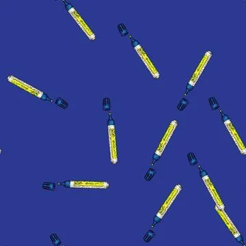Pattern marker stationery sketch hand drawn Stock Illustration