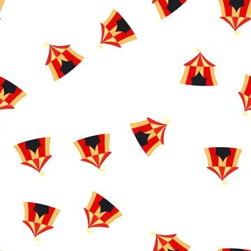 Pattern marquee circus tent cartoon vector Illustrazione stock