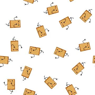 Pattern mascot cookie character cartoon vector Illustrazione stock