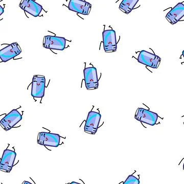 Pattern mascot soda can character cartoon vector Stock Illustration
