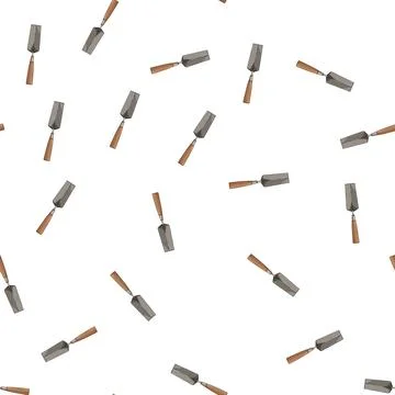 Pattern mason trowel cement cartoon vector Stock Illustration