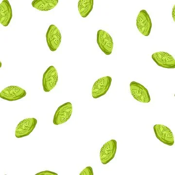 Pattern matcha flavored dessert bun with sprinkles Stock Illustration