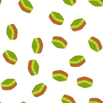 Pattern matcha green tea layered dessert cake Illustrazione stock