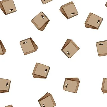 Pattern material paper lunch bag cartoon vector Stock Illustration