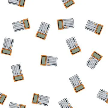 Pattern math calculator device cartoon vector 스톡 일러스트
