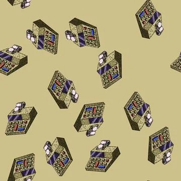 Pattern math calculator sketch hand drawn Stock Illustration