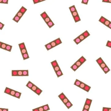 Pattern matte blush compact cartoon vector Stock Illustration