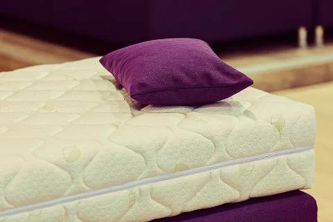 The pattern of the mattress to the bed Foto stock