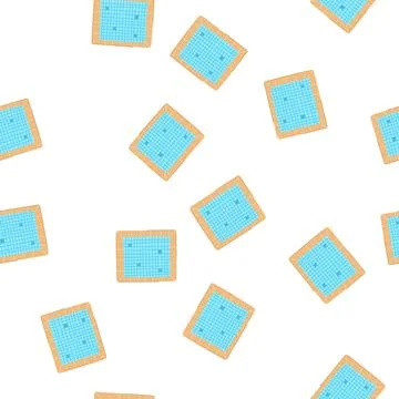 Pattern mattress top view pool cartoon vector Stock Illustration