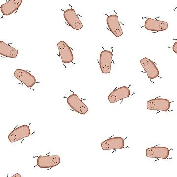 Pattern meal meat character cartoon vector Stock Illustration