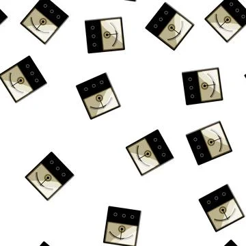 Pattern measurement watt meter cartoon vector Stock Illustration