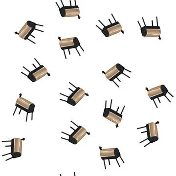 Pattern meat barbecue grill cartoon vector Stock Illustration