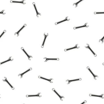 Pattern mechanic wrench tool cartoon vector イラスト素材