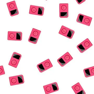Pattern media mp3 player cartoon vector Stockillustratie