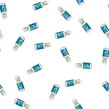 Pattern medical contact lens solution cartoon vector イラスト素材