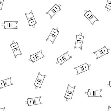 Pattern medical iv fluid bag cartoon vector Stock Illustration