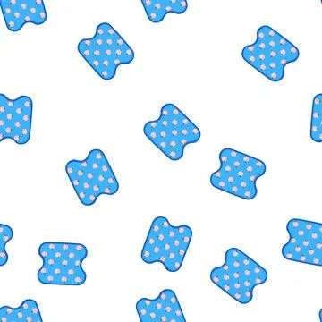 Pattern medical kid plaster cartoon vector Illustrazione stock