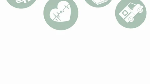 Pattern of medical set icons animation Stock Footage 113494638
