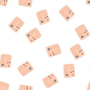 Pattern medical smart patch cartoon vector Ilustración de archivo