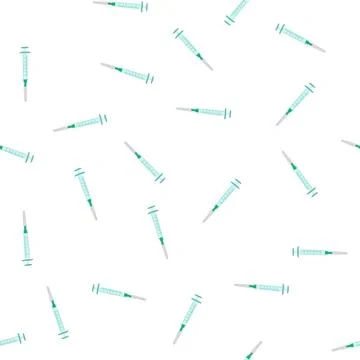 Pattern medical syringe cartoon vector Stock Illustration