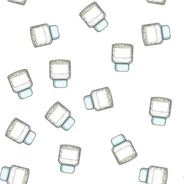 Pattern medication pill bottle cartoon vector Stock Illustration