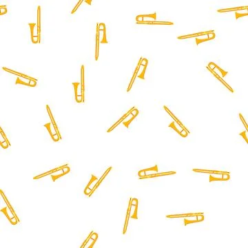 Pattern melody trumpet cartoon vector イラスト素材