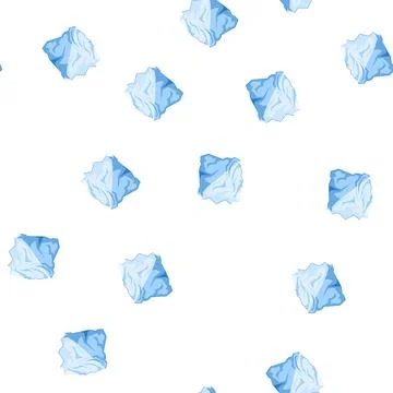 Pattern melting iceberg cartoon vector Stock Illustration